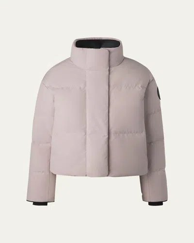 Canada Goose Grandview Cropped Jacket Black Label In Lucent Rose