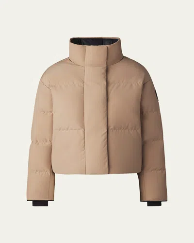 Canada Goose Grandview Cropped Jacket Black Label In Sand