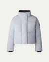 Canada Goose Grandview Water-repellent Cropped Puffer Jacket In Silverbirch