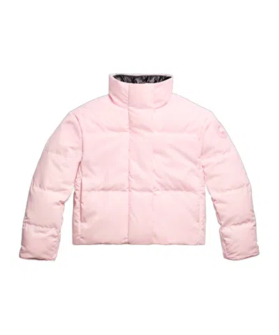 Canada Goose Grandview Cropped Jacket Tonal Label In Pink