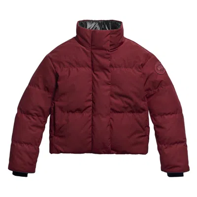 Pre-owned Canada Goose Grandview Cropped Jacket 'vermillion/vermillion Brule' | Tan | Women's Size L