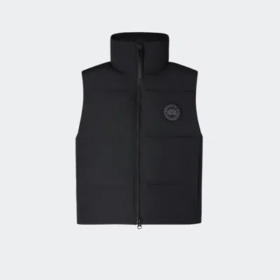 Canada Goose Down-filled Grandview Cropped Gilet In Black