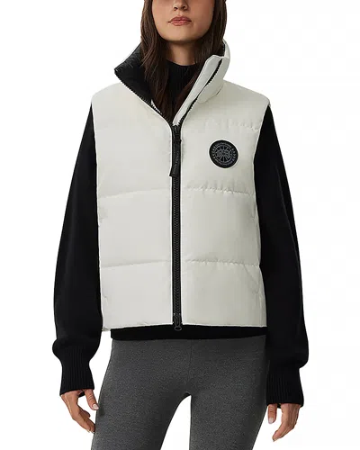 Canada Goose Grandview Cropped Vest In North Star White