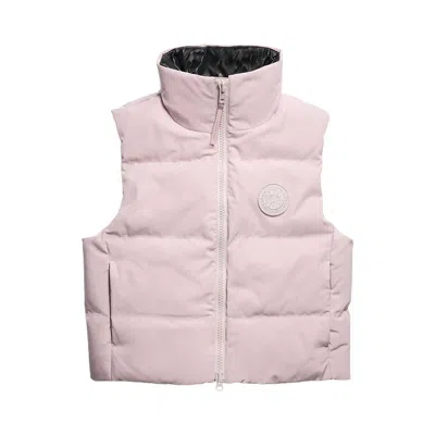 Pre-owned Canada Goose Grandview Cropped Vest 'rose/vieux Rose Lumineux' | Tan | Women's Size L