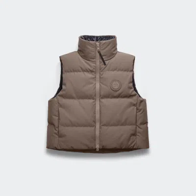 Canada Goose Grandview Cropped Vest Tonal Label In Gray