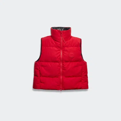 Canada Goose Grandview Cropped Vest Tonal Label In Red
