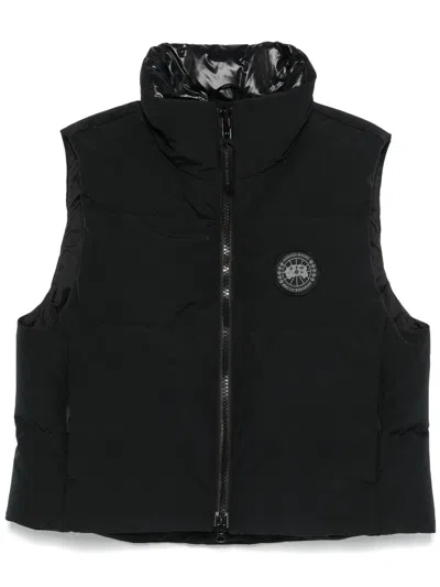Canada Goose Down-filled Grandview Cropped Gilet In Black