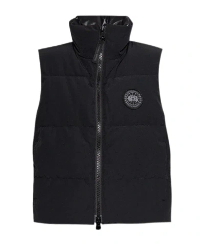 Canada Goose Down-filled Grandview Cropped Gilet In Black