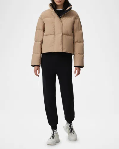 Canada Goose Grandview Water-repellent Cropped Puffer Jacket In Desert Sand