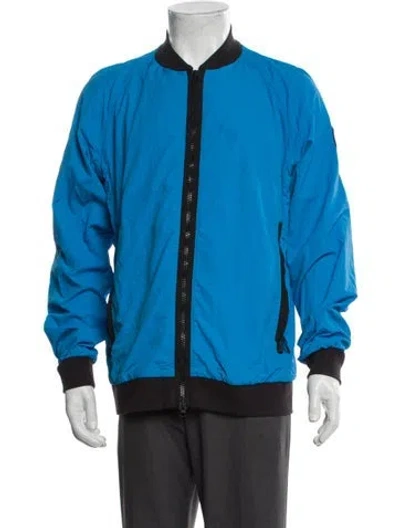 Pre-owned Canada Goose Graphic Print Bomber Jacket In Blue