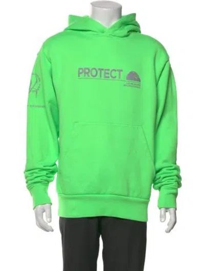 Pre-owned Canada Goose Graphic Print Crew Neck Hoodie In Green
