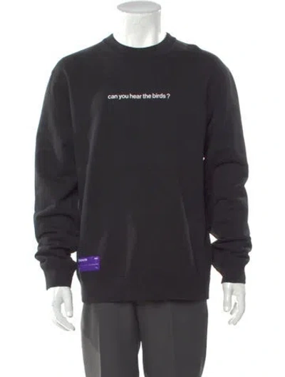 Pre-owned Canada Goose Graphic Print Crew Neck Sweatshirt In Black
