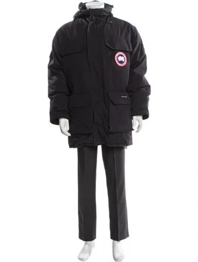Pre-owned Canada Goose Graphic Print Parka In Gray