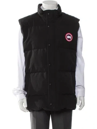 Pre-owned Canada Goose Graphic Print Vest In Black