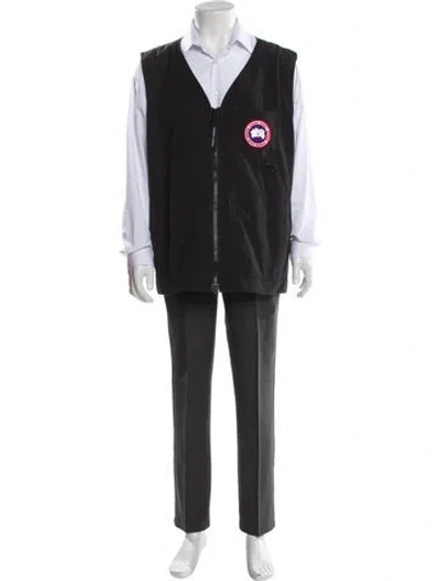 Pre-owned Canada Goose Graphic Print Vest In Black