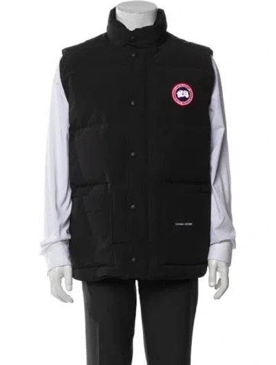 Pre-owned Canada Goose Graphic Print Vest In Black