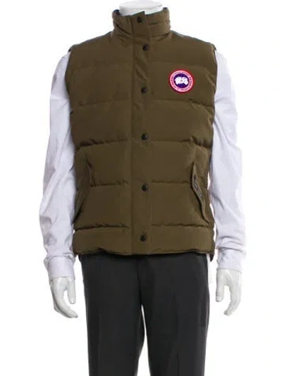 Pre-owned Canada Goose Graphic Print Vest In Green