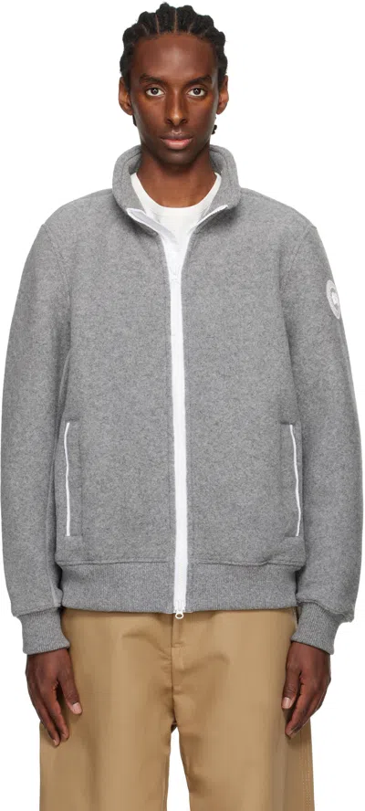 Canada Goose Lawson Recycled Wool-blend Fleece Jacket In Gray