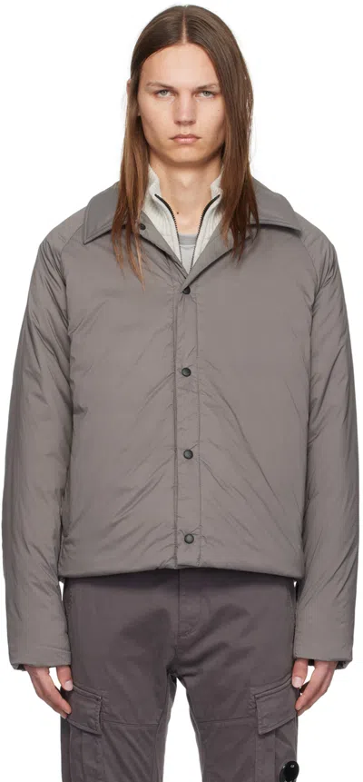 Canada Goose Gray Lodge Coach Down Jacket In Grey