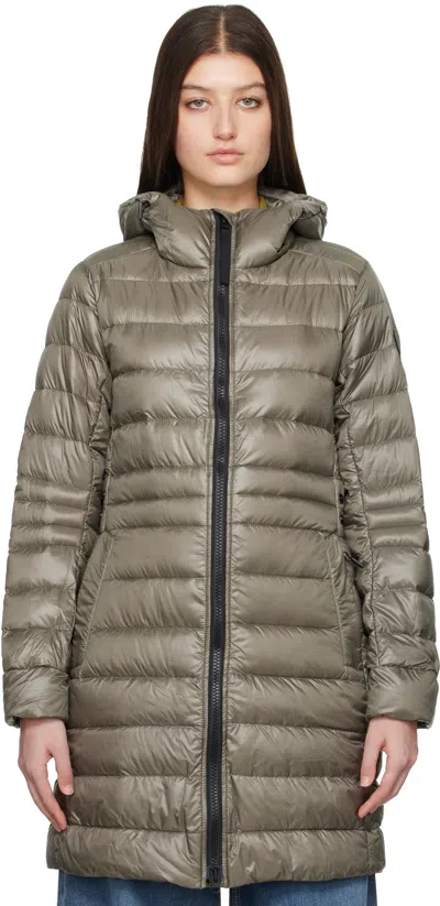 CANADA GOOSE GREEN 'BLACK LABEL' CYPRESS HOODED DOWN JACKET