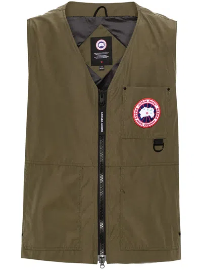 Canada Goose Canmore Weste Mit Logo-patch In Green