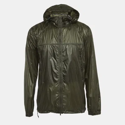Pre-owned Canada Goose Green Nylon Zip-up Hooded Jacket M