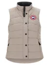 Canada Goose Dove Grey Polyester Blend Freestyle Crew Sleeveless Down Jacket In Gray