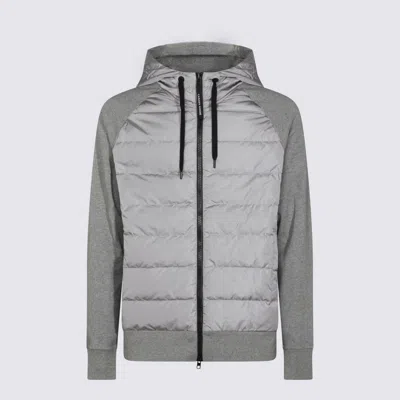 Canada Goose Grey Hybridge Huron Full Zip Hoody Down Jacket In Gray