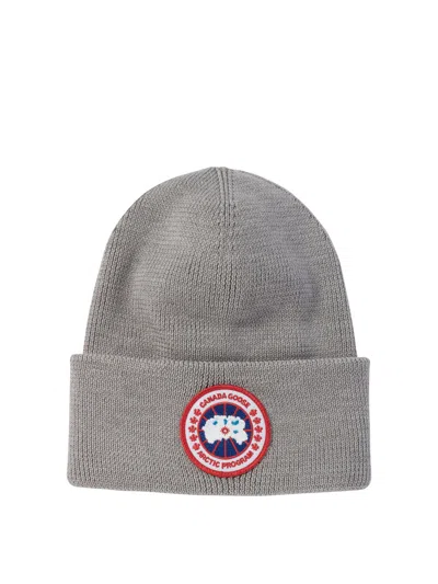 Canada Goose Grey Wool Hat In Gray