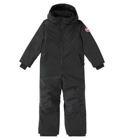 Canada Goose Kids' Grizzly Down Snowsuit In Black