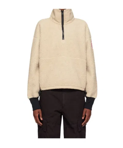 Canada Goose Half-zipper Long-sleeved Hoodie In Nude