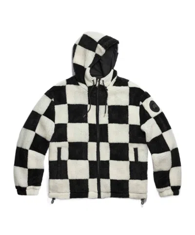 Canada Goose Harrier Checkered Fleece Hoodie In Black