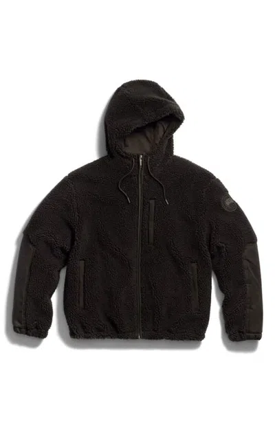 Canada Goose Harrier Fleece Full Zip Hoodie In Black
