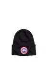 Canada Goose Women Logo Rib Toque Hat In Black