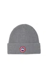 Canada Goose Arctic Disk Wool Beanie Hat In Gray
