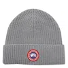 Canada Goose Ribbed Wool Toque Hat With Folded Cuff In Gray