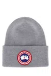 Canada Goose Wool Arctic Beanie Hat With Folded Cuff In Grey
