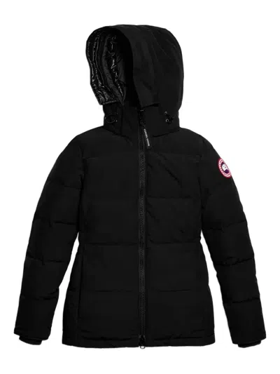 Canada Goose High-collar Hooded Puffer Jacket In Black