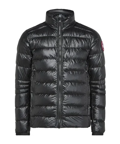 Canada Goose High Collar Long Sleeve Cotton Coat In Black
