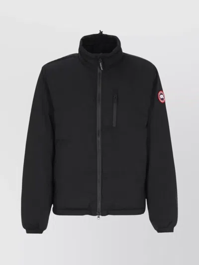 Canada Goose High Neck Down Jacket With Zip Pockets In Black