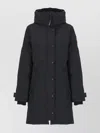 Canada Goose High Neck Hooded Down Jackets In Blue