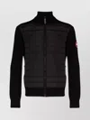 Canada Goose Wattierte Hybridge Huron Jacke Mit Reissverschluss In Black