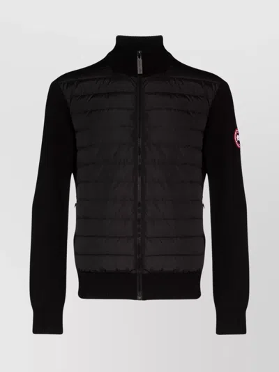 CANADA GOOSE HIGH NECK QUILTED WOOL KNIT JACKET