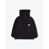 Canada Goose Black - Noir Chilliwack Logo-patch Bomber Jacket 7-16 Years In Black