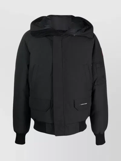 CANADA GOOSE HOODED BOMBER JACKET FEATURING FRONT POCKETS