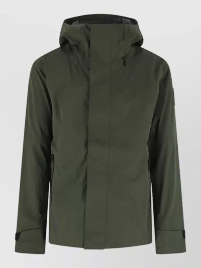 Canada Goose Olive Green Minimalist Jacket With Adjustable Cuffs