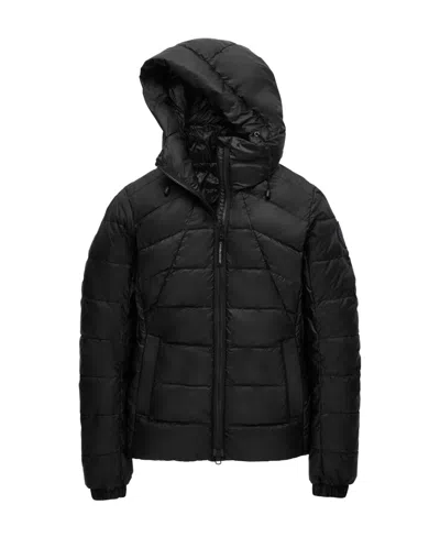 Canada Goose Hooded Down Jacket In Black