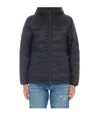 Canada Goose Hooded Down Jacket In Black