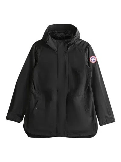 Canada Goose Hooded Jacket In Black