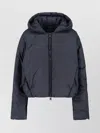 Canada Goose Hooded Jacket With Elasticated Cuffs And Pockets In Blue